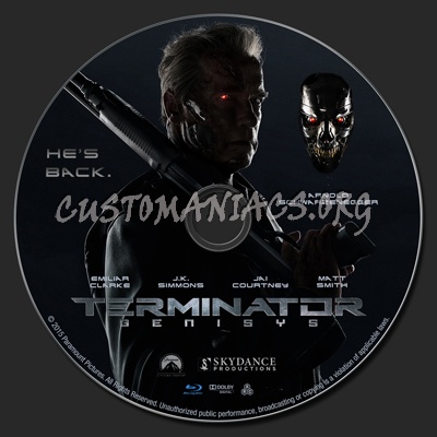 Terminator Genisys blu-ray label