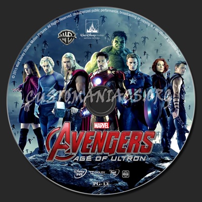 Avengers: Age of Ultron dvd label