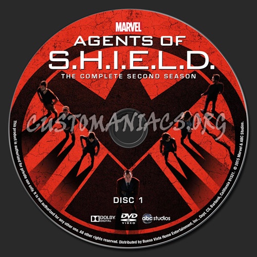 Agents of S.H.I.E.L.D. Season 2 dvd label