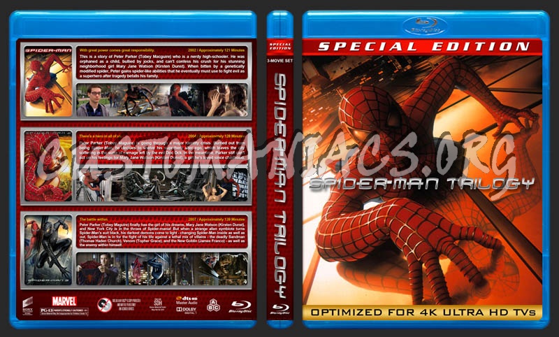 Spider-Man Trilogy blu-ray cover