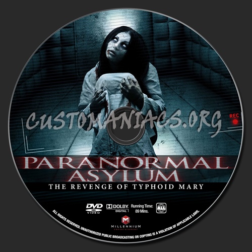 Paranormal Asylum: The Revenge of Typhoid Mary dvd label