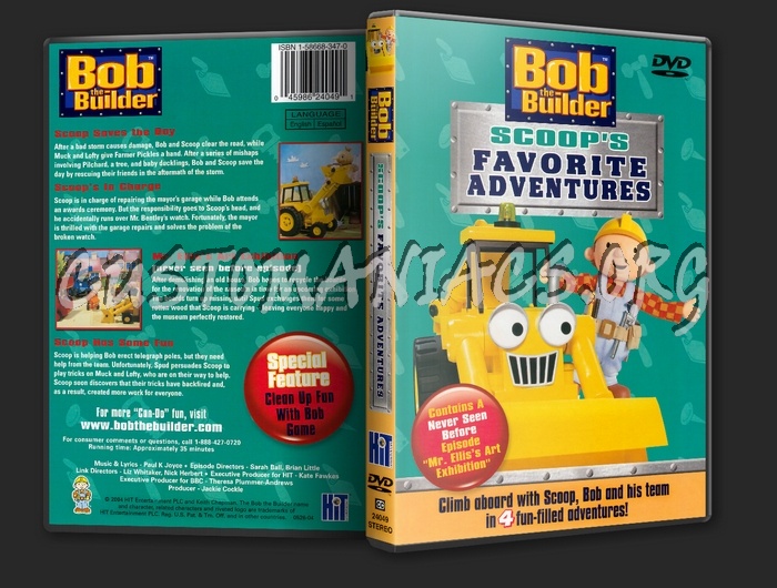 Bob The Builder Scoop's Favorite Adventures dvd cover