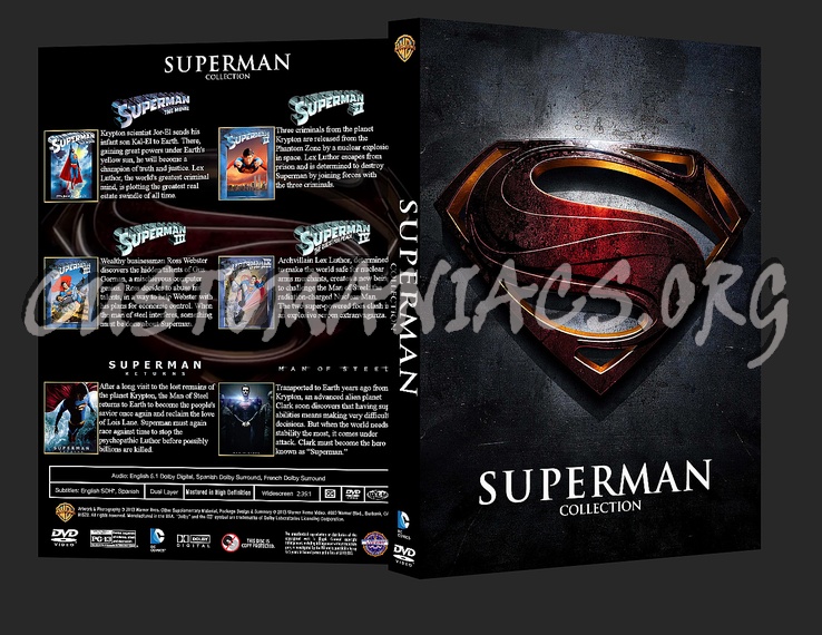 Superman / Man of Steel Collection dvd cover