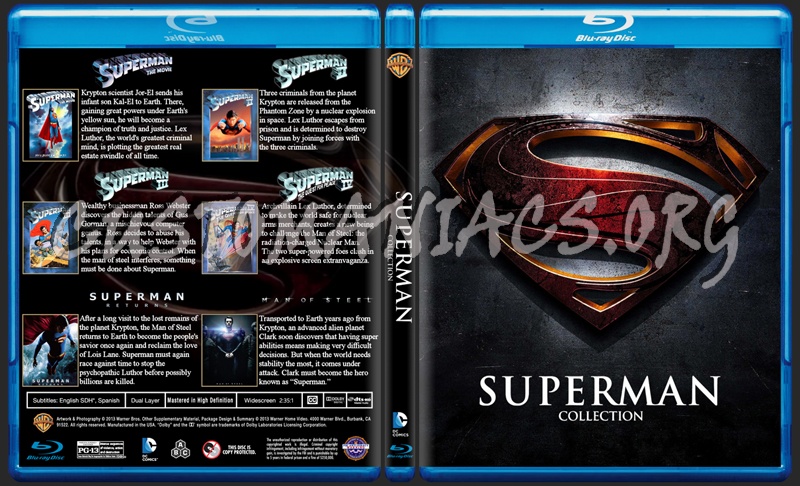 Superman / Man of Steel Collection blu-ray cover