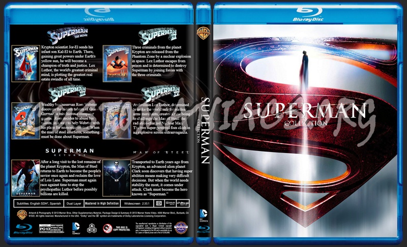 Superman / Man of Steel Collection blu-ray cover