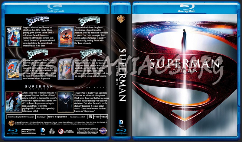 Superman / Man of Steel Collection blu-ray cover