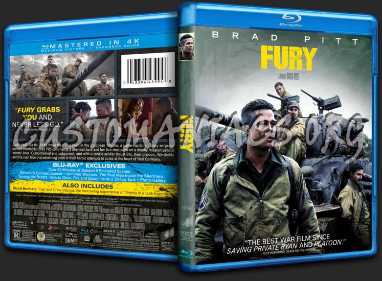 Fury blu-ray cover