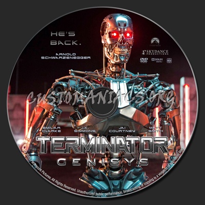 Terminator Genisys dvd label