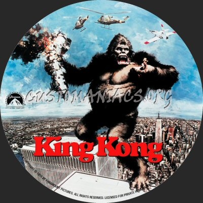 King Kong (1976) dvd label
