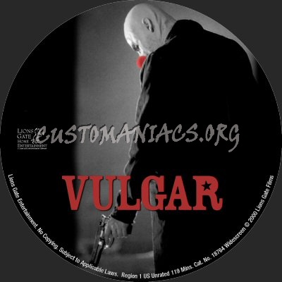 Vulgar dvd label