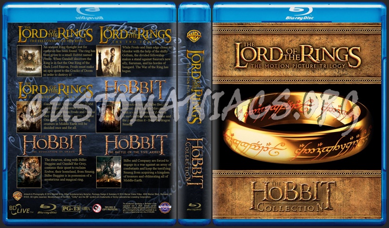 The Lord of the Rings / The Hobbit Collection blu-ray cover