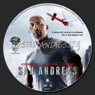 San Andreas dvd label