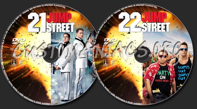 21 Jump Street / 22 Jump Street Double dvd label
