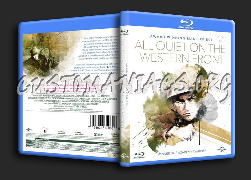 All Quiet On the Western Front blu-ray cover