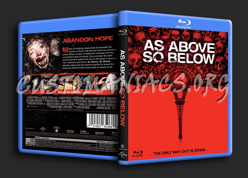 As Above So Below blu-ray cover