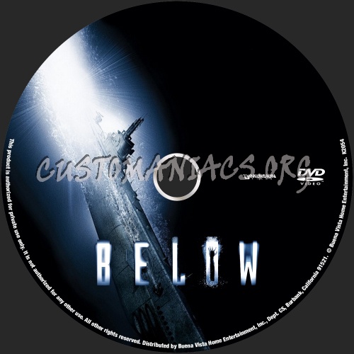 Below dvd label