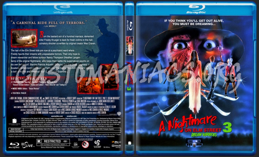 A Nightmare on Elm Street 3: Dream Warriors blu-ray cover