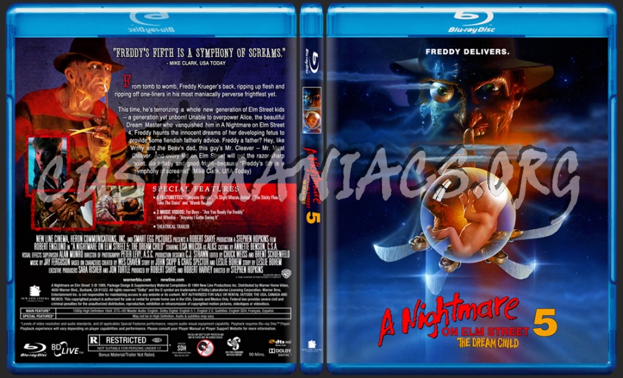 A Nightmare on Elm Street 5: The Dream Child blu-ray cover