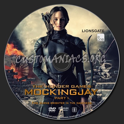 The Hunger Games: Mockingjay - Part 1 dvd label