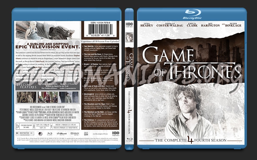 Game of Thrones Season 4 blu-ray cover