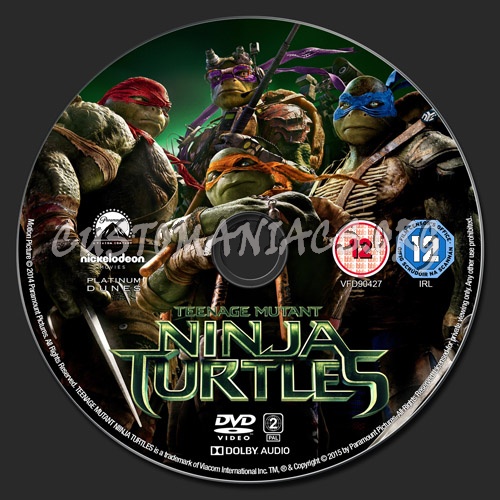 Teenage Mutant Ninja Turtles (2014) dvd label