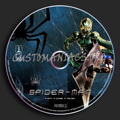 Spider-Man Trilogy dvd label