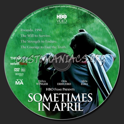 Sometimes in April dvd label