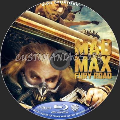 Mad Max: Fury Road blu-ray label