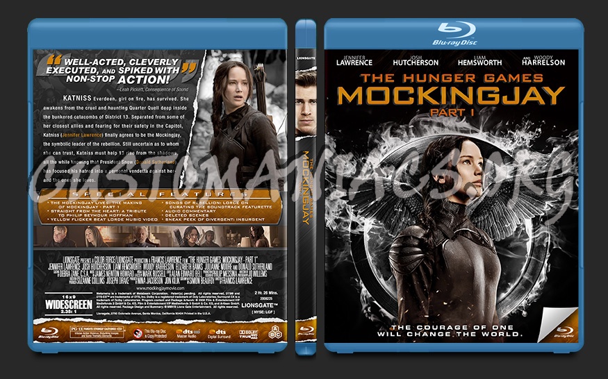 The Hunger Games: Mockingjay - Part 1 blu-ray cover