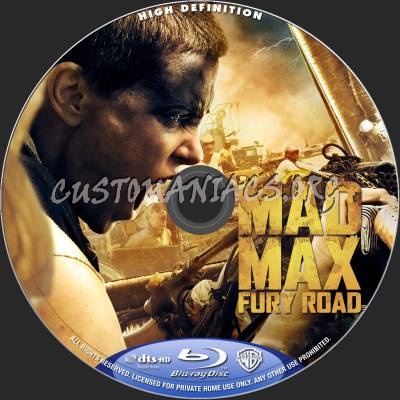 Mad Max: Fury Road blu-ray label