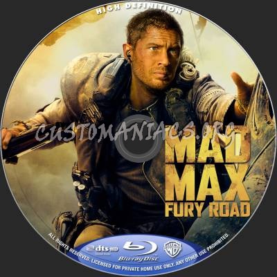 Mad Max: Fury Road blu-ray label