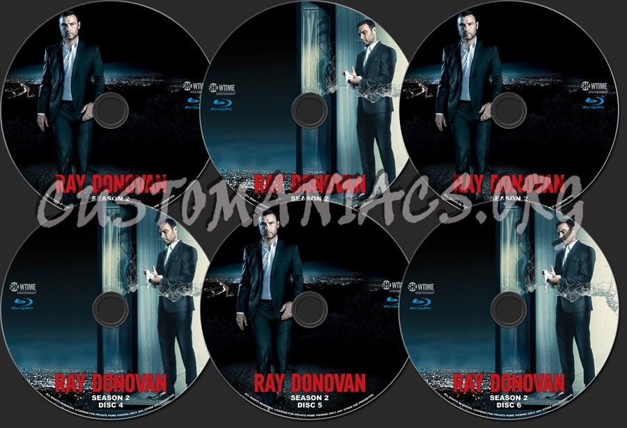 Ray Donovan Season 2 blu-ray label