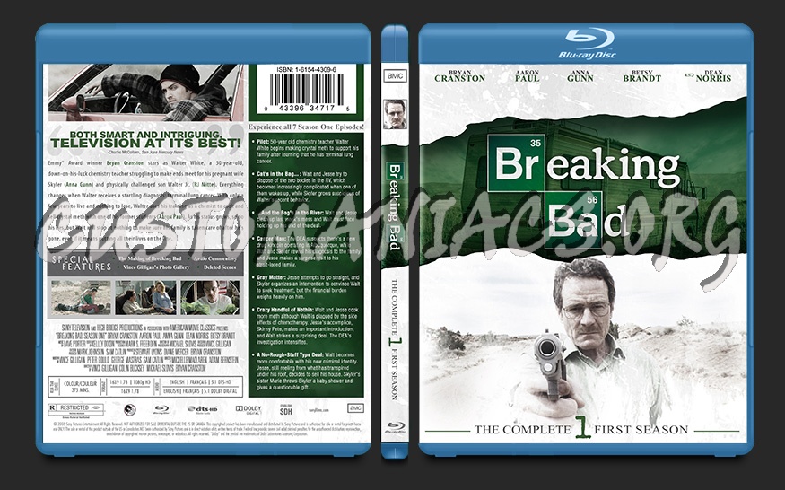 Breaking Bad Season 1 blu-ray cover