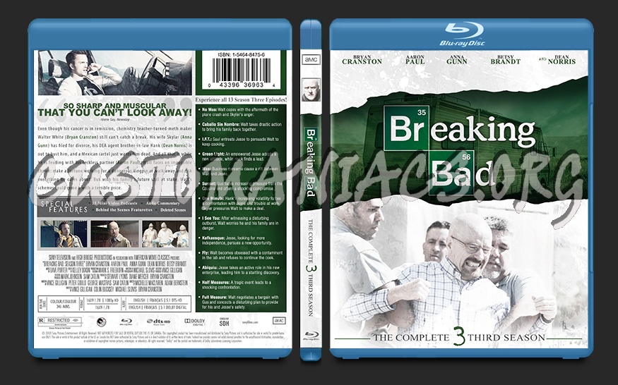 Breaking Bad Season 3 blu-ray cover