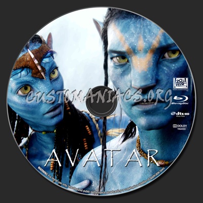 Avatar 2D & 3D blu-ray label