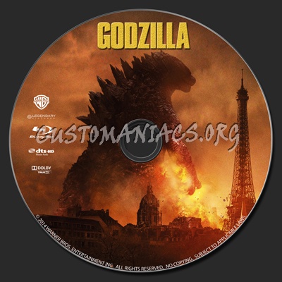 Godzilla (2014) blu-ray label