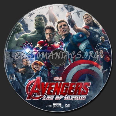 Avengers: Age Of Ultron dvd label