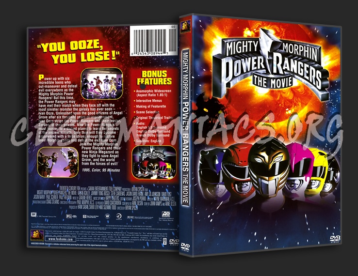 Mighty Morphin Power Rangers: The Movie dvd cover