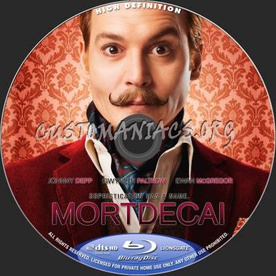 Mortdecai blu-ray label