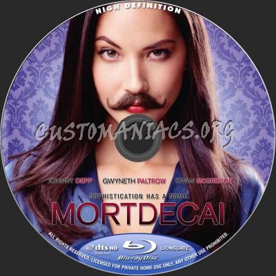 Mortdecai blu-ray label