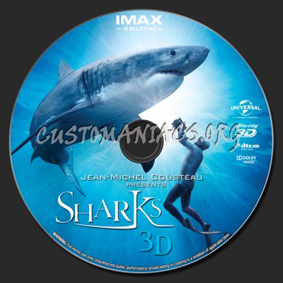 Sharks 3D blu-ray label