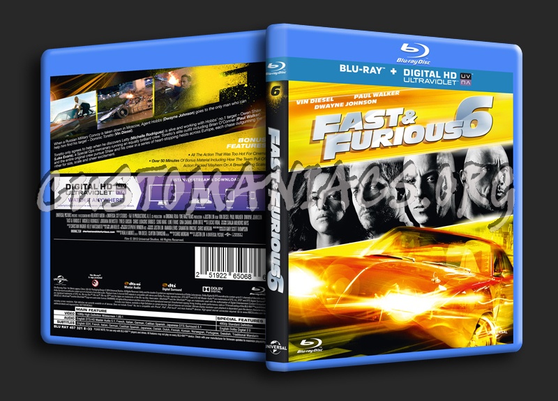 Fast & Furious 6 blu-ray cover