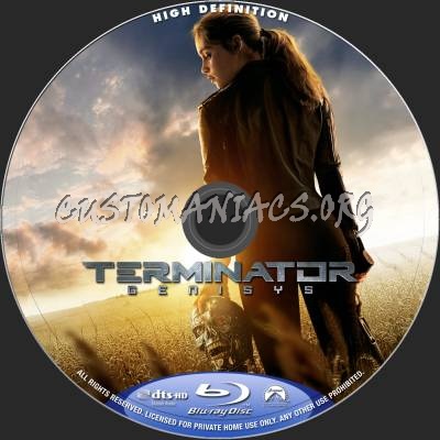 Terminator Genisys blu-ray label