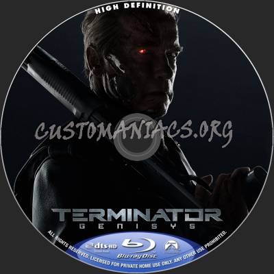 Terminator Genisys blu-ray label