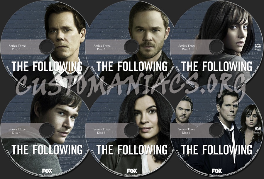 The Following: Series 3 dvd label
