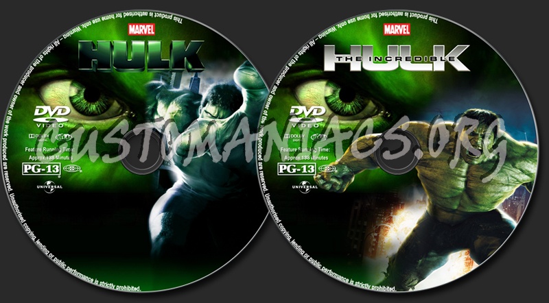 The Hulk Collection dvd label