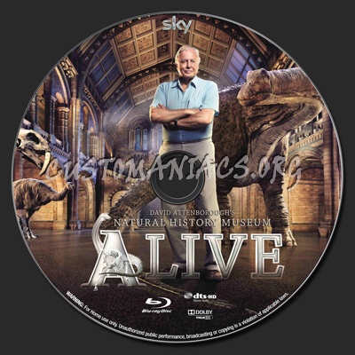 David Attenborough's Natural History Museum Alive 2D & 3D blu-ray label