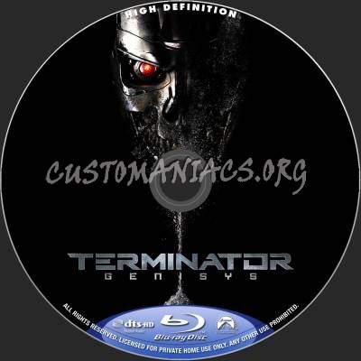 Terminator Genisys blu-ray label