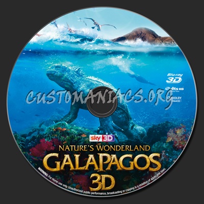 Galapagos 3D: Nature’s Wonderland blu-ray label