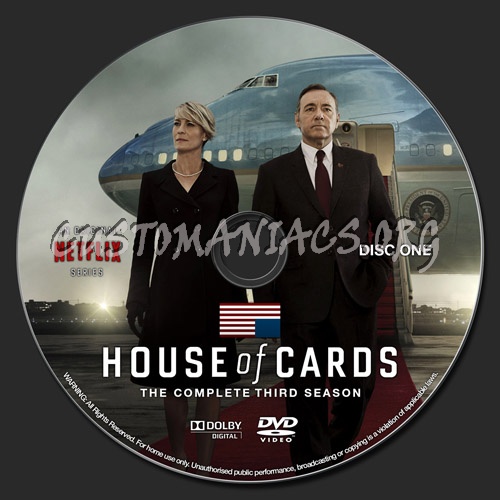 House of Cards Season 3 dvd label